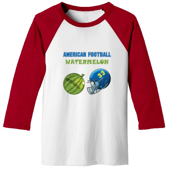 american football watermelon Baseball Tees