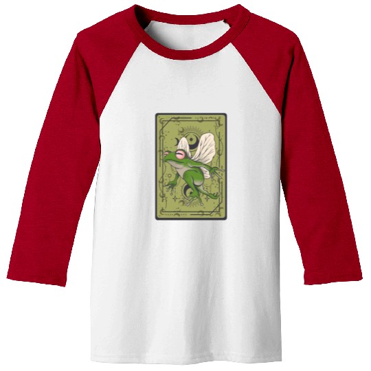 Frog Fairy Tarot Card Celestial Moon Occult Cottag Baseball Tees
