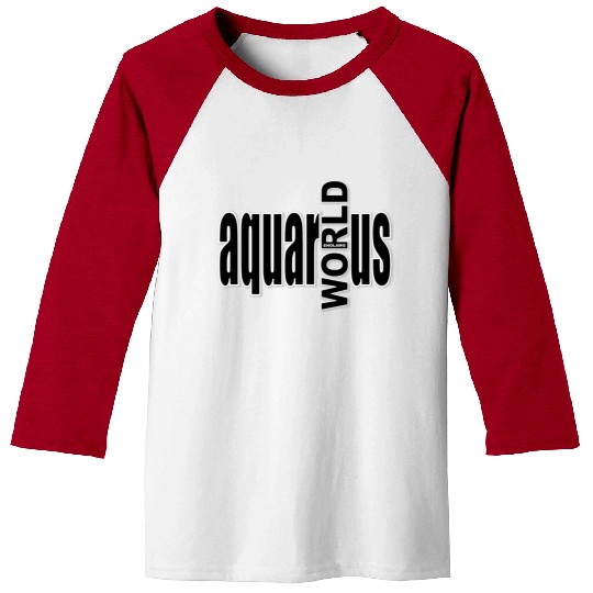 Aquarius WORLD bw Baseball Tees