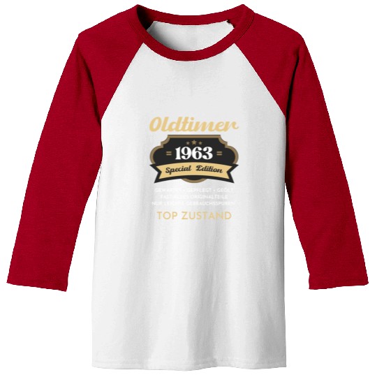 60th Birthday Vintage 1963 Baseball Tees