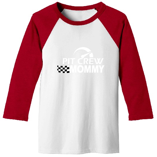 Pit Crew Mommy Race Car Birthday Party Family Gift Baseball Tees