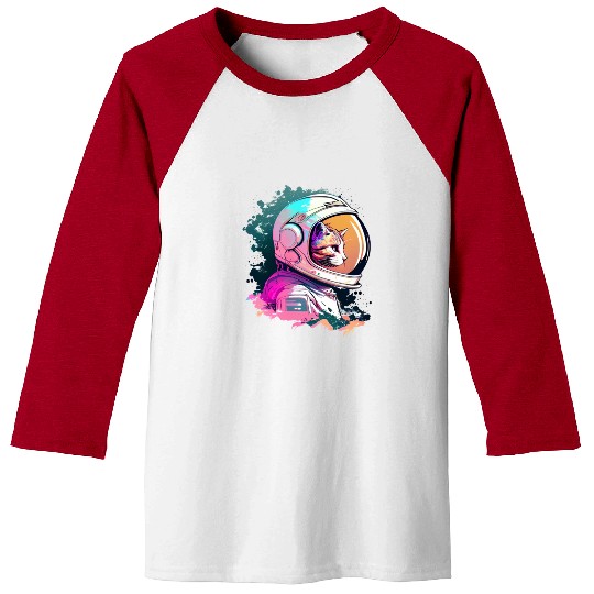 Aesthetic Vaporwave Space Cat 80s 90s Astronaut Baseball Tees
