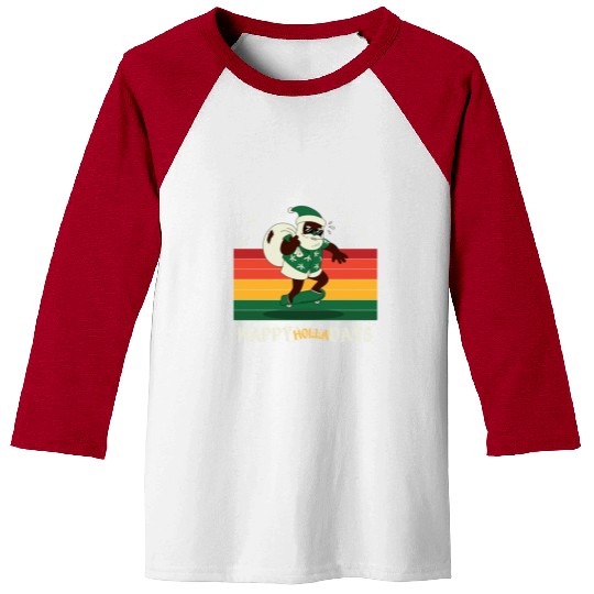 African American Santa Claus Baseball Tees