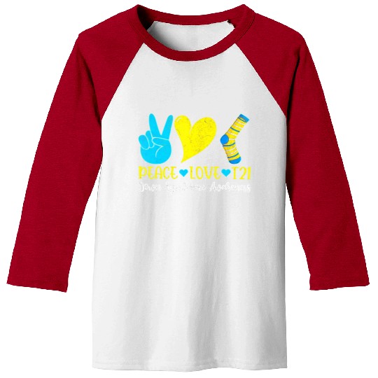 Hand Print Socks World Down Syndrome Awareness Day Baseball Tees