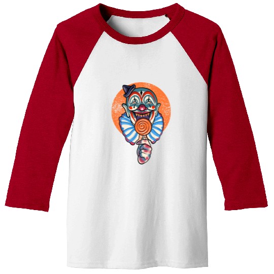 Horror Candy Corn Clown Baseball Tees