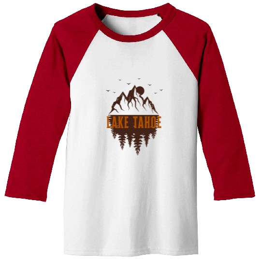 lake tahoe retro mountain Baseball Tees