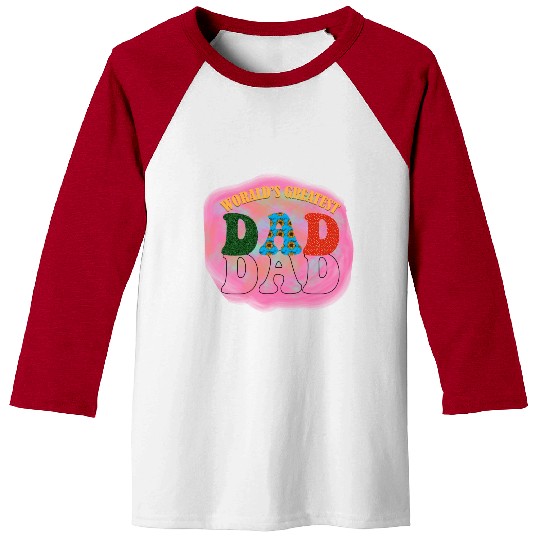 WORALDS GREATEST DAD Sublimation Baseball Tees