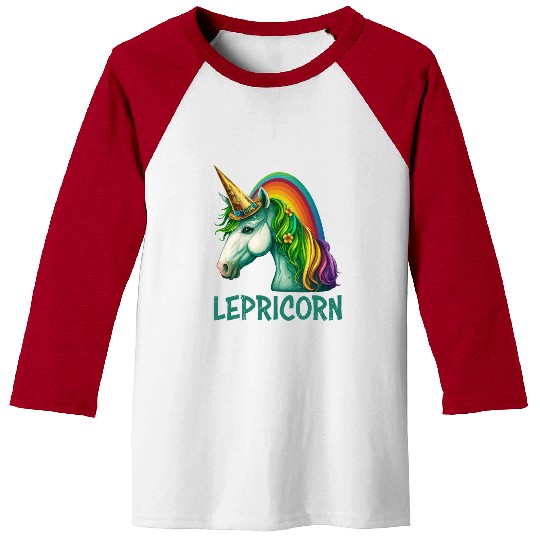 Unicorn St Patrick's Day women Ireland Lepricorn Baseball Tees