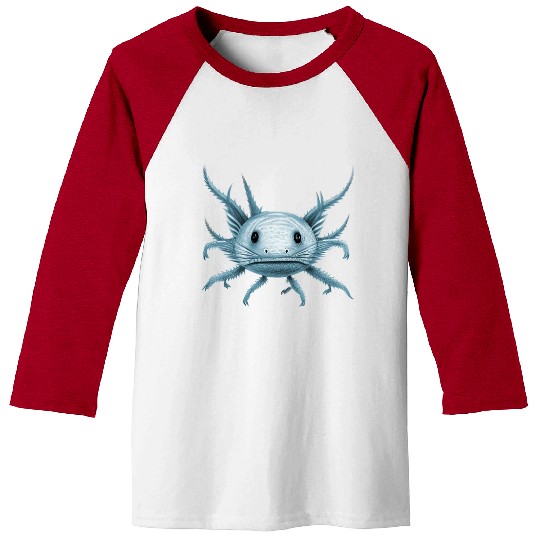 axolotl staring at you - blue version Baseball Tees