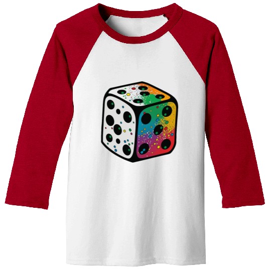 Abstract dice Baseball Tees