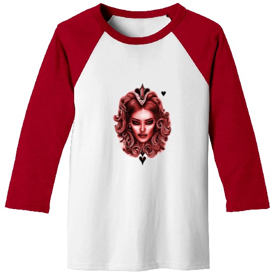 Playing Card Design - Hearts Baseball Tees