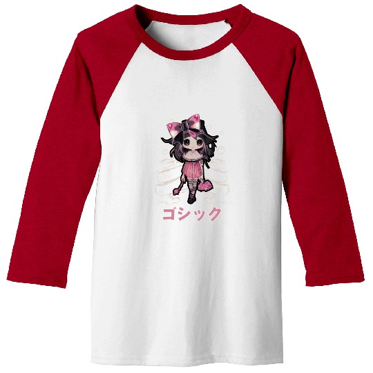Gothic Lolita Chibi Witch Kawaii Anime Wicca Baseball Tees
