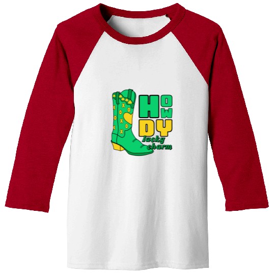Howdy Lucky Charm St Patrick Day Apparel Baseball Tees