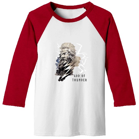 Zeus Greece God Of Thunder Lightning Mythology Gre Baseball Tees