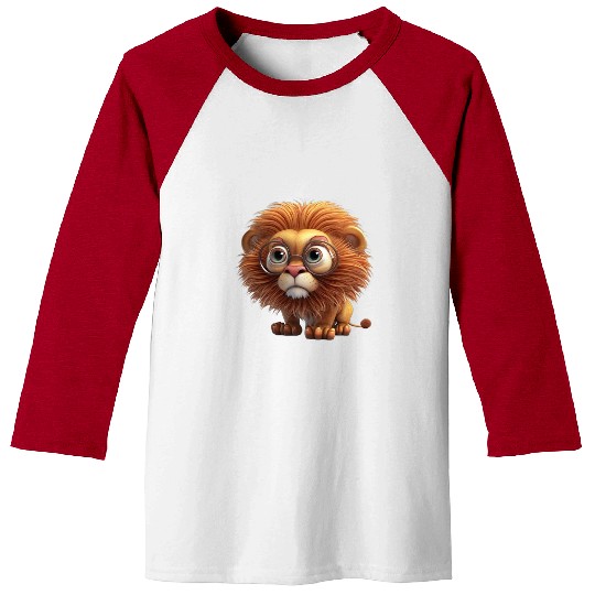 Cute little lion comic character Baseball Tees