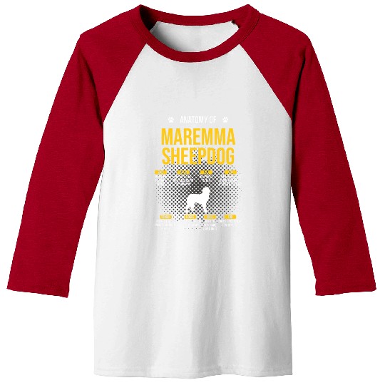 Anatomy Of Maremma Sheepdog Funny Dog Lover Gift Baseball Tees