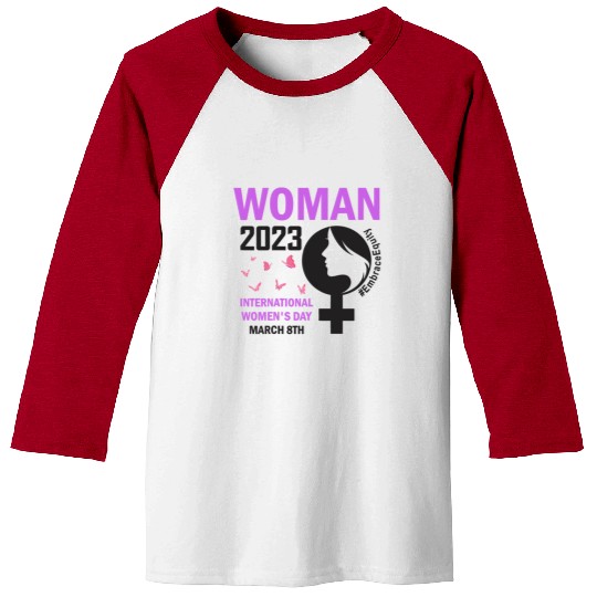 International Women's Day Embrace Equity 8 March Baseball Tees