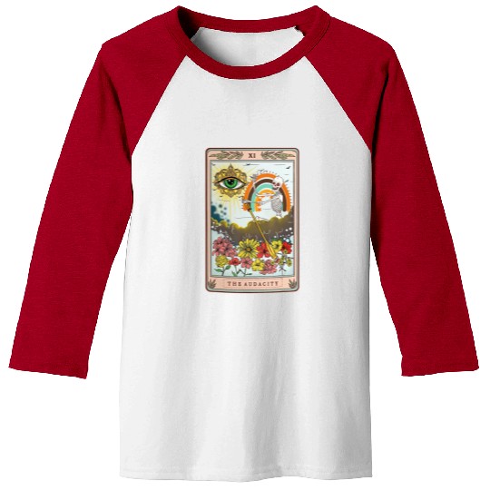 Retro Skeleton Riding Cloud The Audacity Tarot Car Baseball Tees