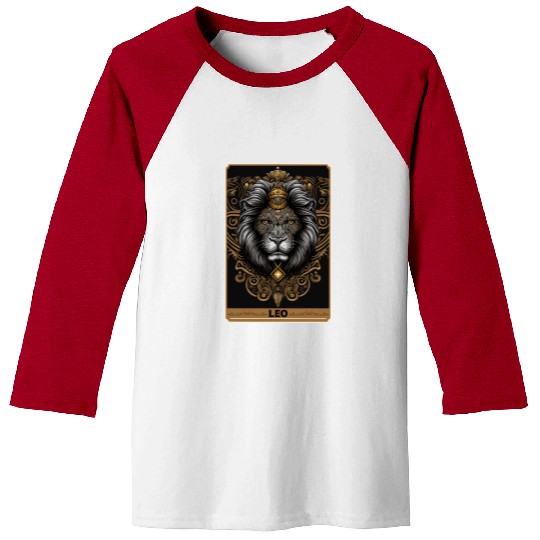 Lion Tarot Card Leo Zodiac Astrology Horoscope Wit Baseball Tees