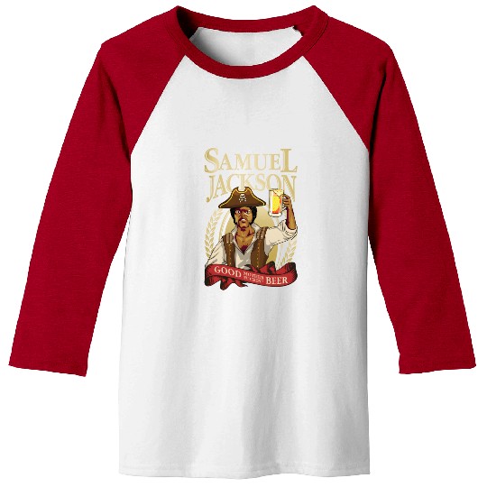 Raise a Glass with Samuel L Jackson Baseball Tees