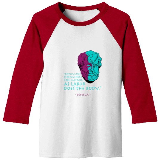 Seneca Stoic Philosophy Quote Baseball Tees