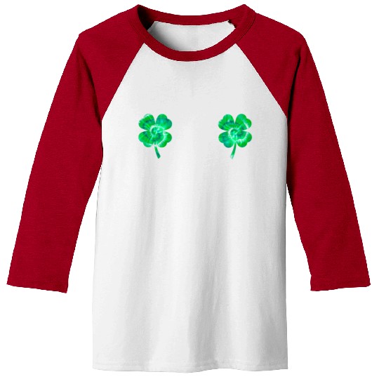 Shamrock Boobs Tie Dye Irish Boobies St Patricks Baseball Tees