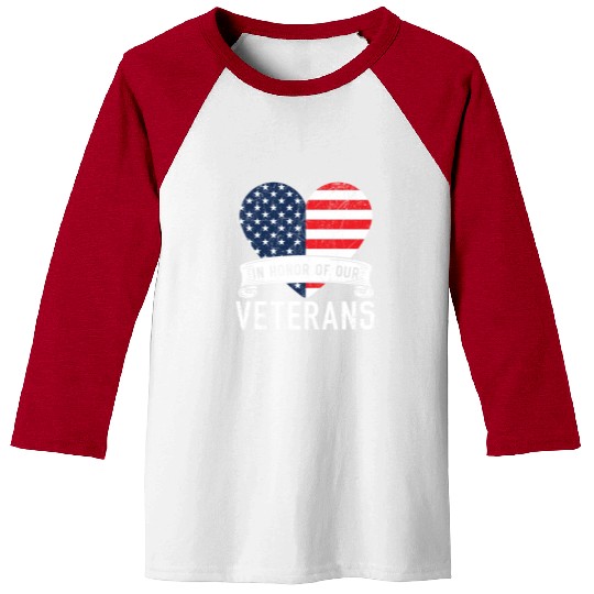 Patriotic Veteran USA Flag American Memorial Day Baseball Tees