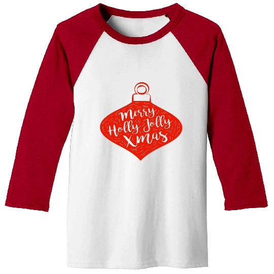 Merry Holly Jolly Xmas Baseball Tees