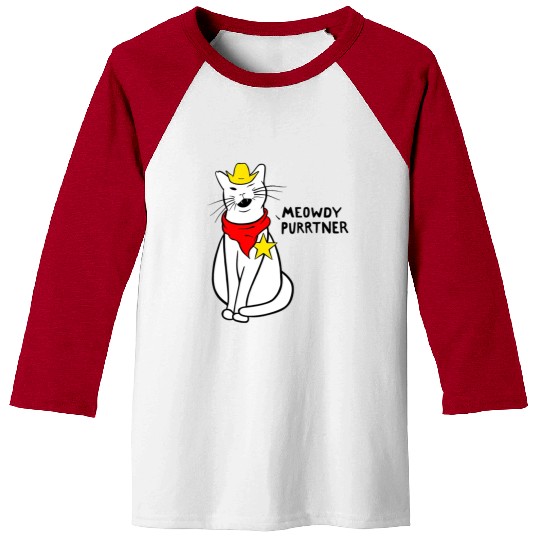 meowdy cat partner Baseball Tees