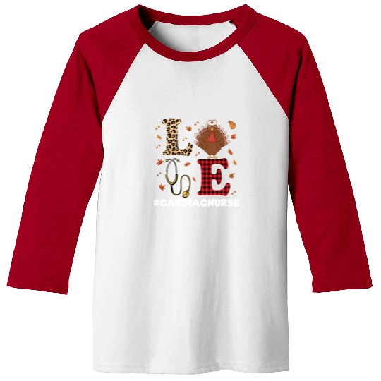 Thanksgiving Cardiac Nurse Costume Baseball Tees