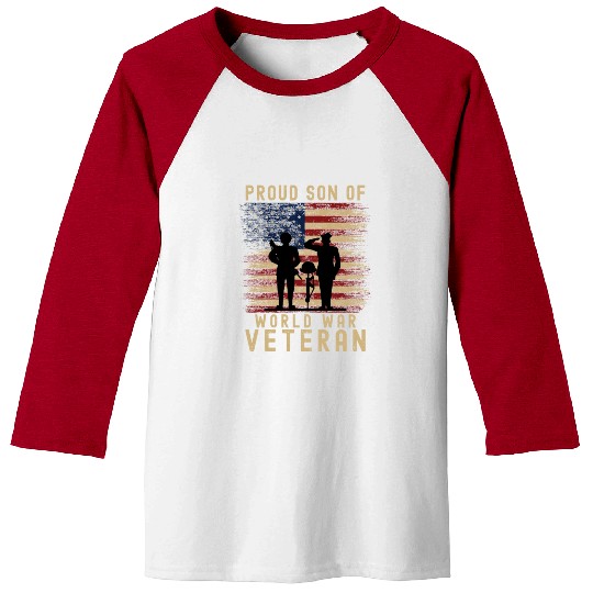 Proud Son of World War 2 Veteran Baseball Tees