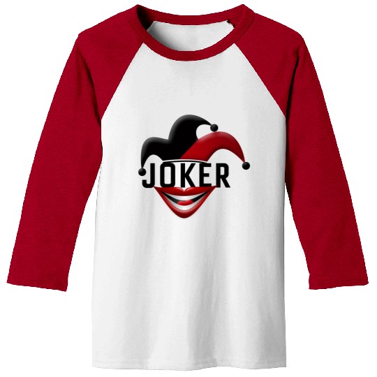 Joker in Red and Black Baseball Tees