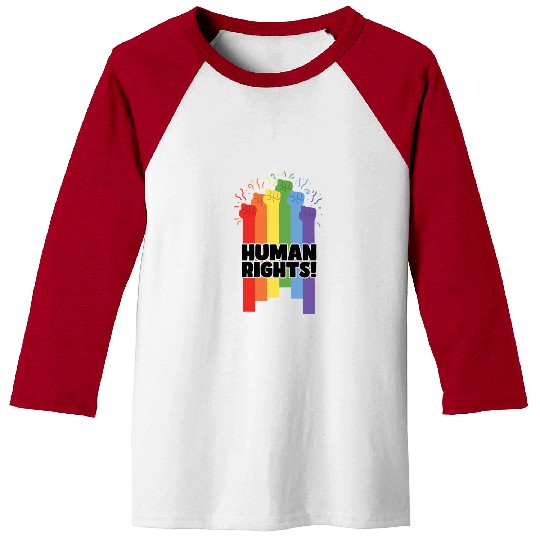 Pride LGBTQ. Human rights Baseball Tees