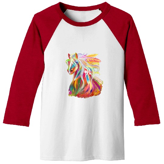 Horse Head Watercolor Equestrianhorse for girlswat Baseball Tees