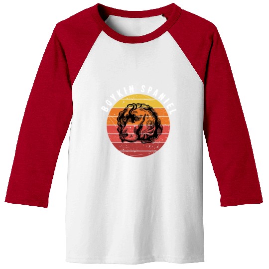 Boykin Spaniel Retro Sunset Baseball Tees