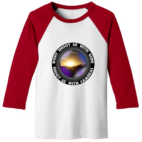 Dont Shoot Us Wildlife Conservation Giraffe Sunset Baseball Tees