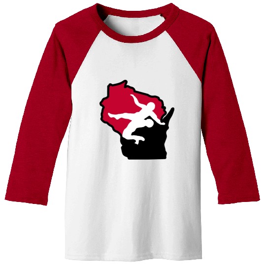 Wisconsin Wrestling Baseball Tees