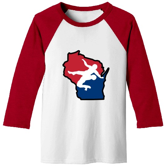 Wisconsin Wrestling Baseball Tees