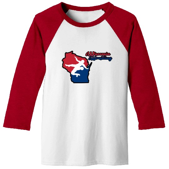 Wisconsin Wrestling Baseball Tees