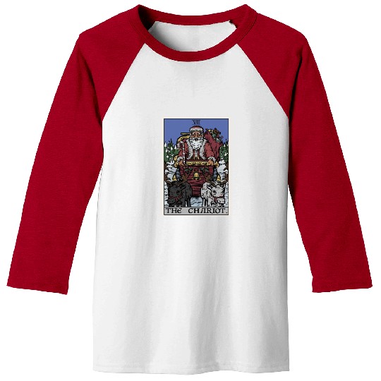 Santa Claus in The Chariot Tarot Card Baseball Tees