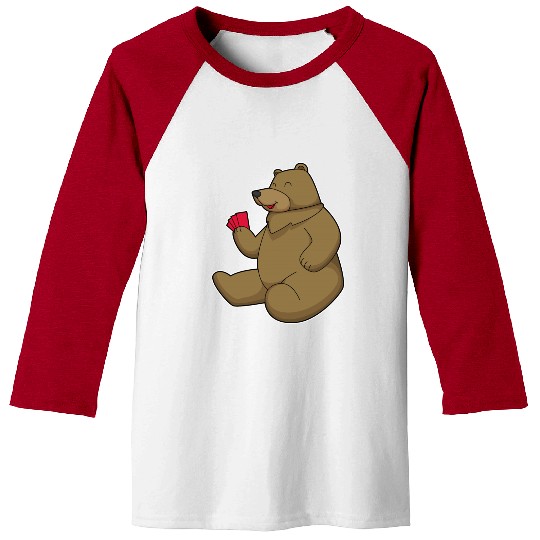 Bear Poker Poker Cards Baseball Tees