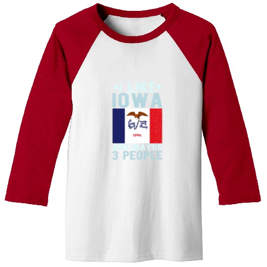 Iowa Flag US State Baseball Tees