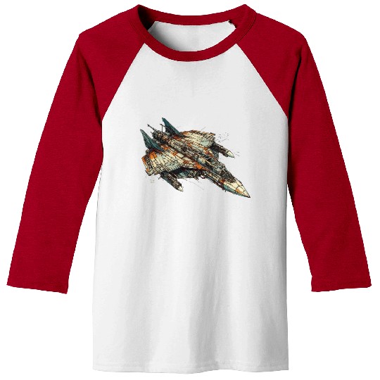 Sci fi FIghter jet Baseball Tees