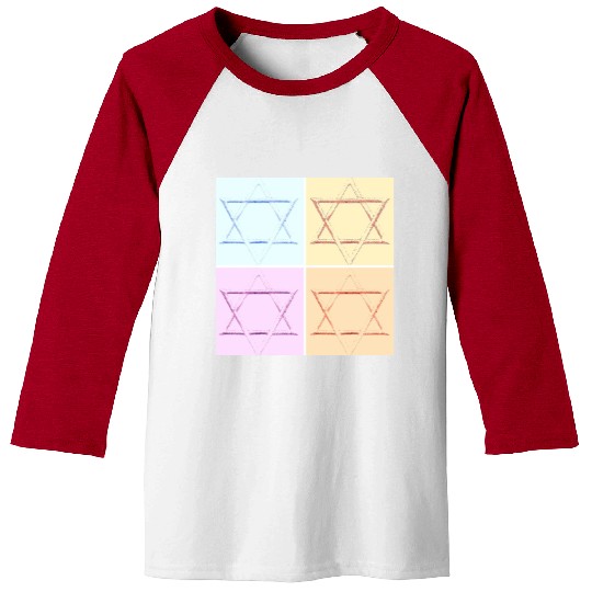Star of David Design Baseball Tees