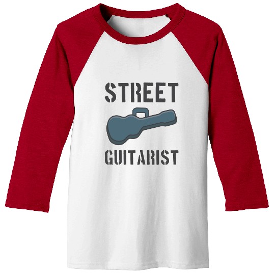 Street Guitarist Guitar Case Baseball Tees