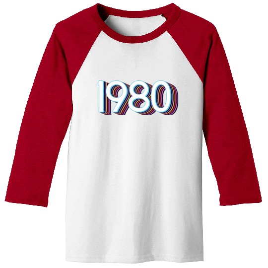 1980 Retro Design Baseball Tees