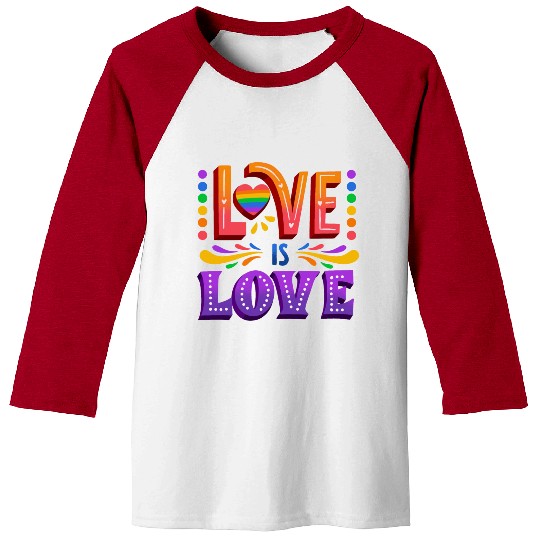love is love | lgbtq community Baseball Tees