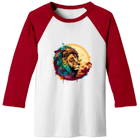 Africa abstract lion Baseball Tees