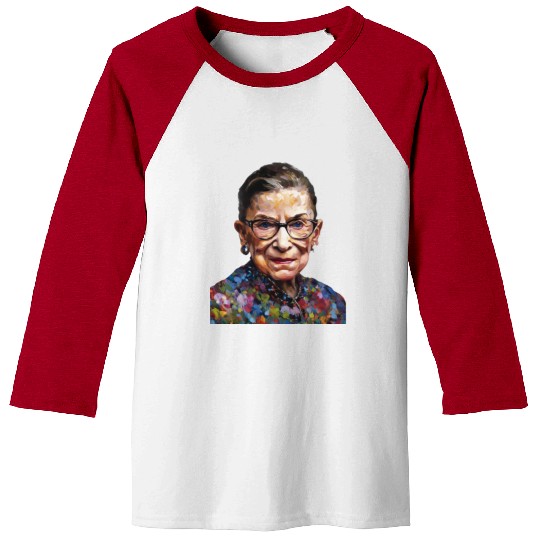 Ruth Bader Ginsburg portrait in a Monet style Baseball Tees