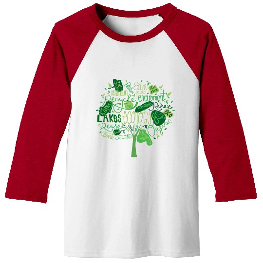 Earth Tree Pro Environment Nature Baseball Tees